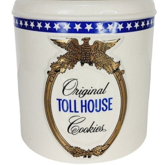 Nestle Original Toll House Cookies Full Original Recipe Ceramic Eagle Cookie Jar - Picture 3 of 13